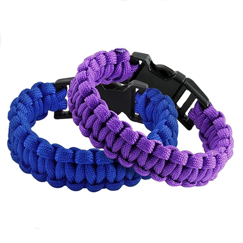 Paracord Wristband for Outdoor Sport Tactical Survival Parachute Bracelet, Essential for Hiking Travelling Camping Gear Pack of