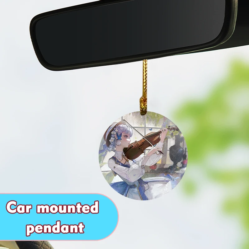 Anime surrounding,Genshin lmpact,Kamisato Ayaka,Car pendant,acrylic,home,Desktop,porch decoration,Gift for Genshin Impact lover