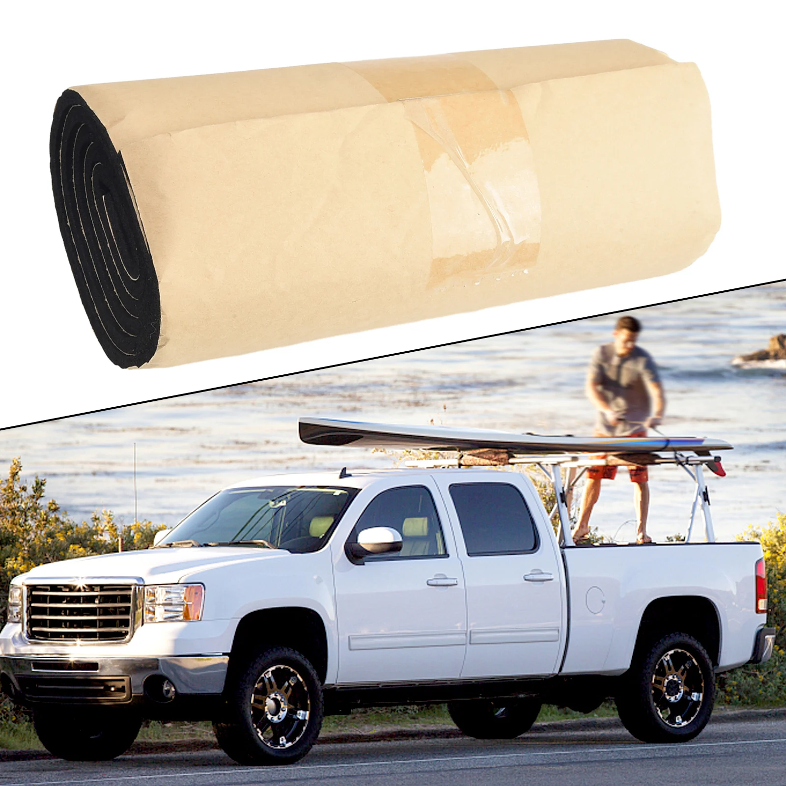 

6mm Car Door Protector Sticker Bumper Cover Accessory Black Guard Parking Strip Wall 100x20CM Useful Practical