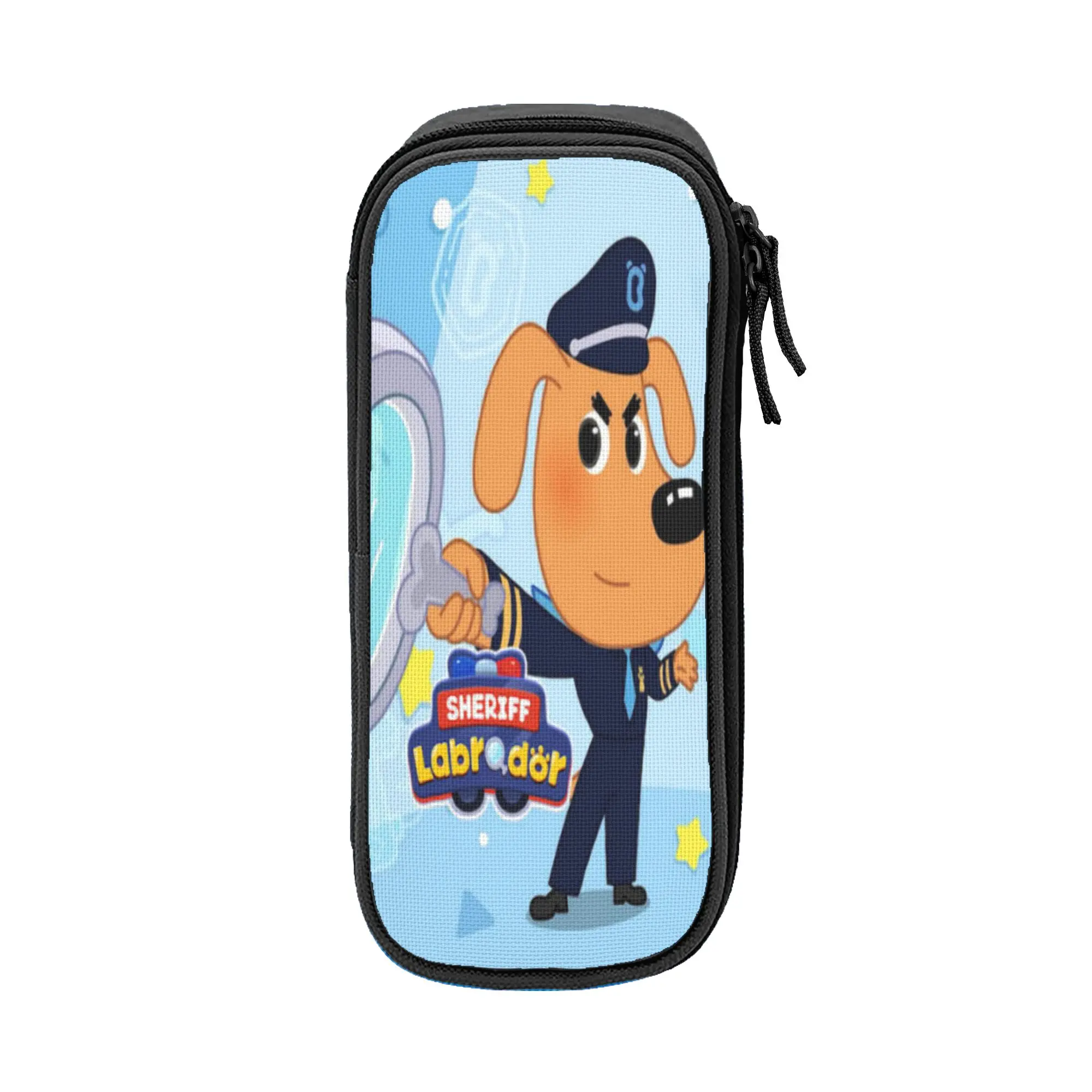 Safety Sheriff Labrador  Pencil Cases Creative   Pen Box Bags Girl Boy Big Capacity Students School Gifts Pencilcases