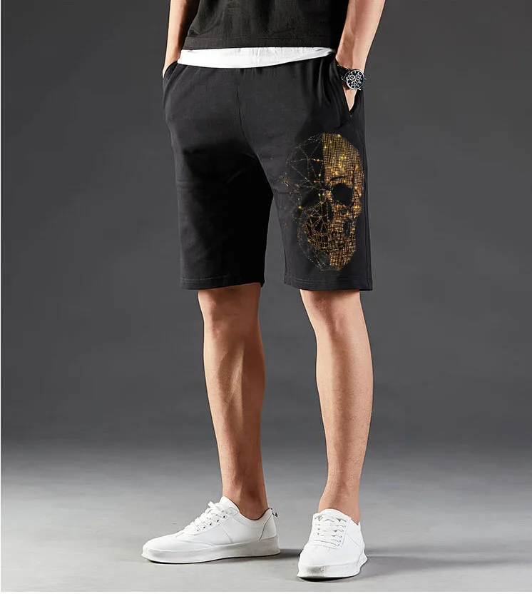Men's Rhinestones Drill Joggers Shorts Fitness Glitter Running Trunks Anime Summer Trend Male Short Pants