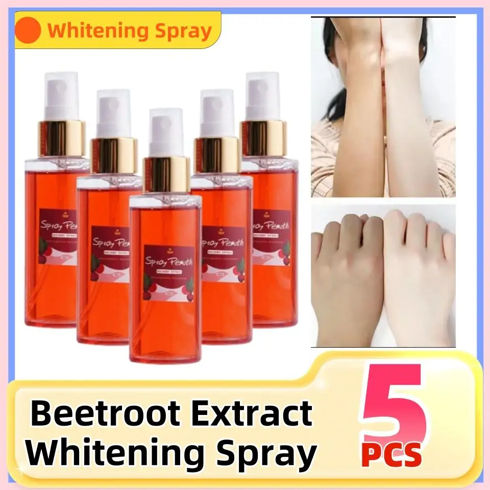 

5Pcs Beetroot Extract Whitening Moisturizing Base Spray Waterproof Face Foundation Makeup Care Concealer Brighten Skin Spray