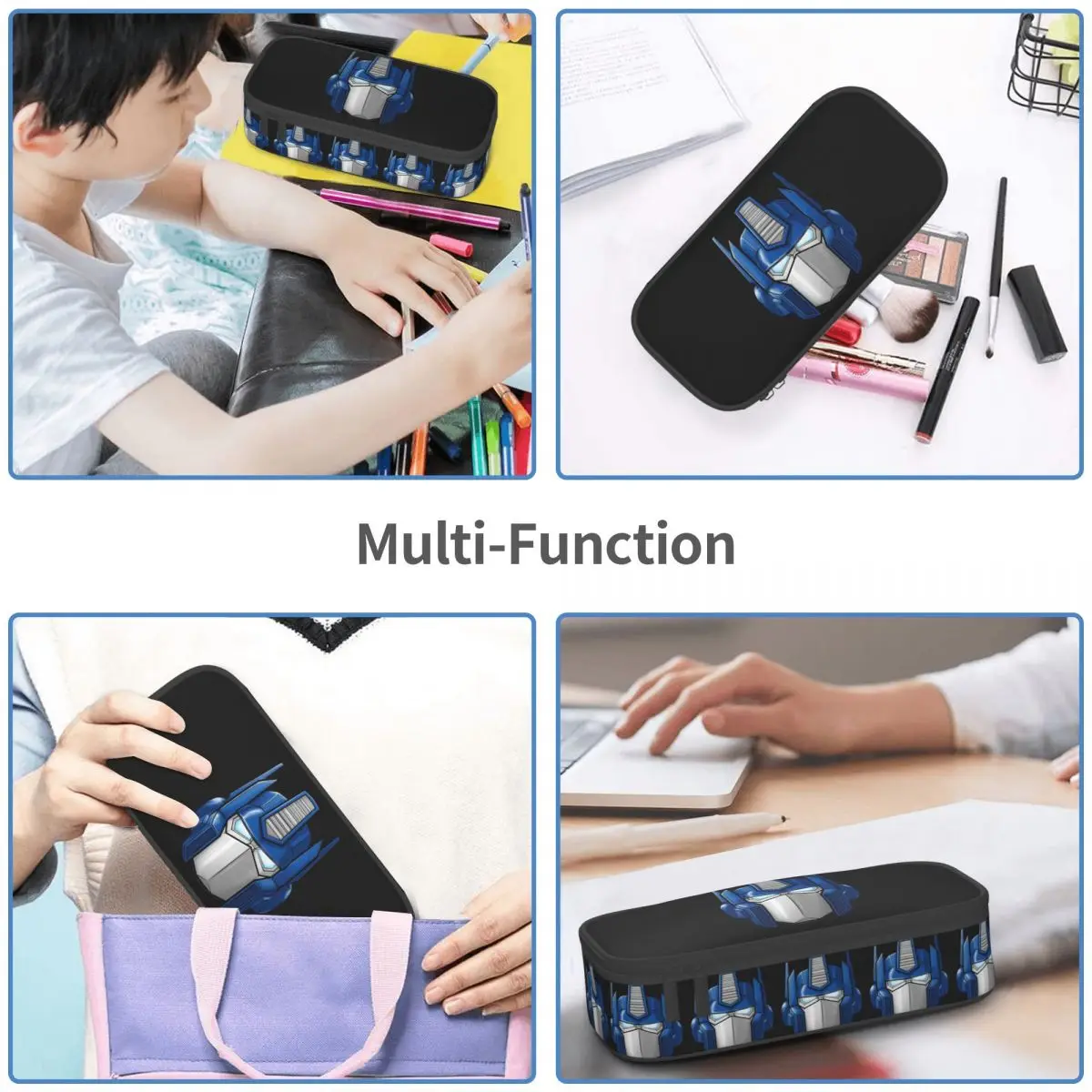 Optimus Prime Pencil Case for Students School Pen Box Pencil Bag Stationery Supplies Pen Holder Bag