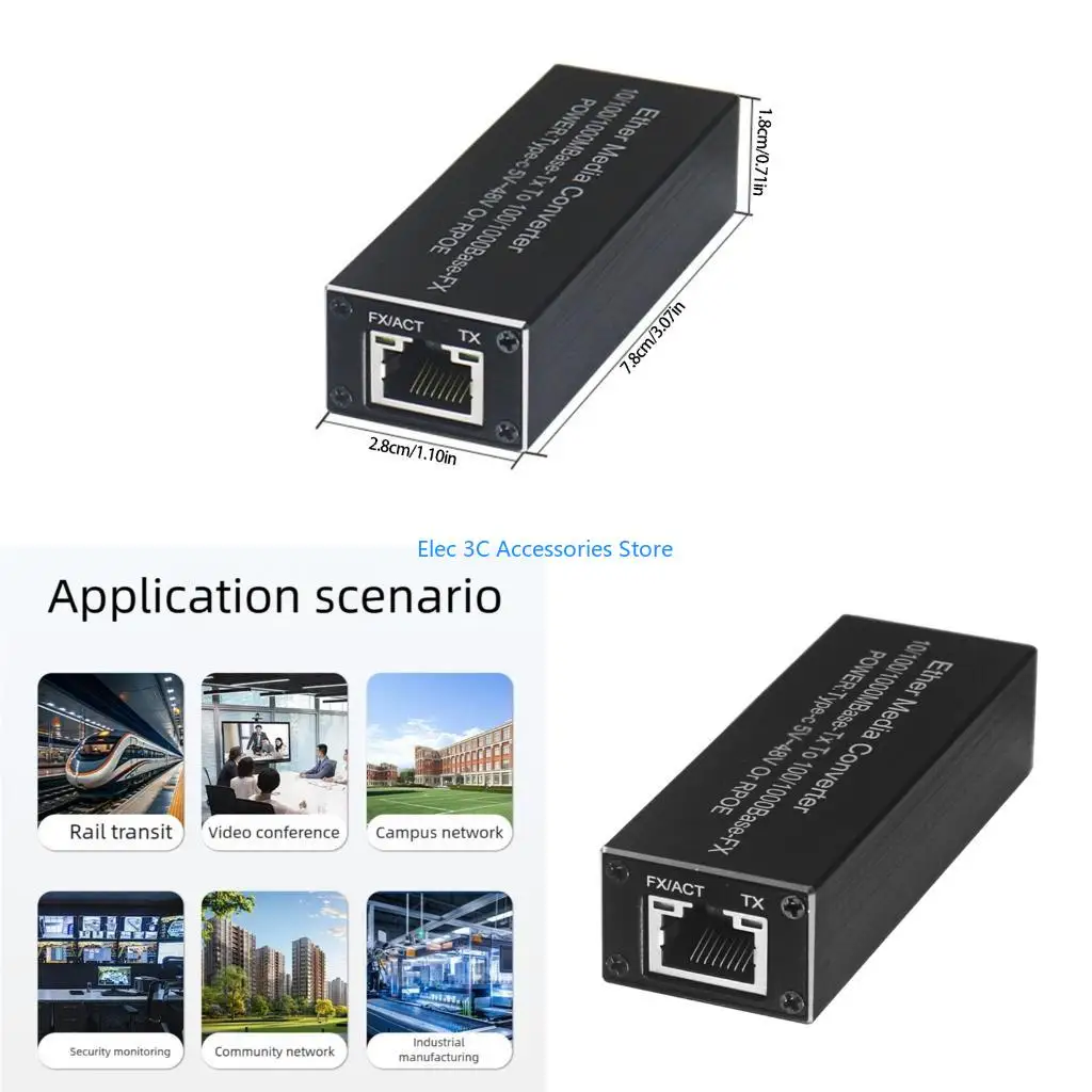 Y51A Portable Fiber To Copper Adapter Features Plugs And Play Type C Connectivities