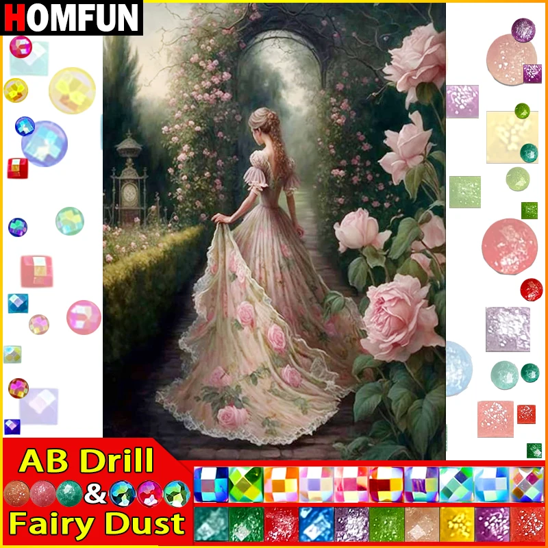 HOMFUN Fairy Dust AB Diamond Embroidery 