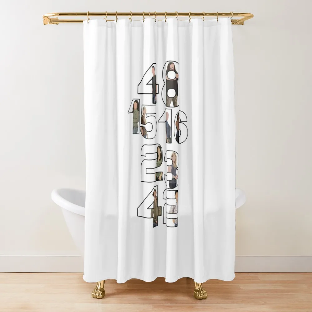 

Lost numbers Shower Curtain Shower For Bathroom Set In The Bathroom Waterproof Bath And Anti-Mold Curtain