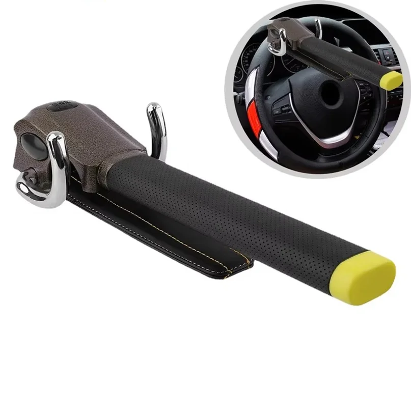 Car Steering Wheel Anti-theft Lock Bold Stainless Steel Foldable Anti-theft Security Car Lock Protection T-LockTravel Lock