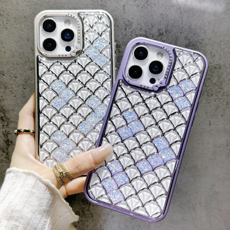 

Magsafe Magnetic Luxury Solid Color Border Separable Coral Panel Phone Case For iPhone 16 Pro Max 14 13 15 Pro Max Bumper Cover