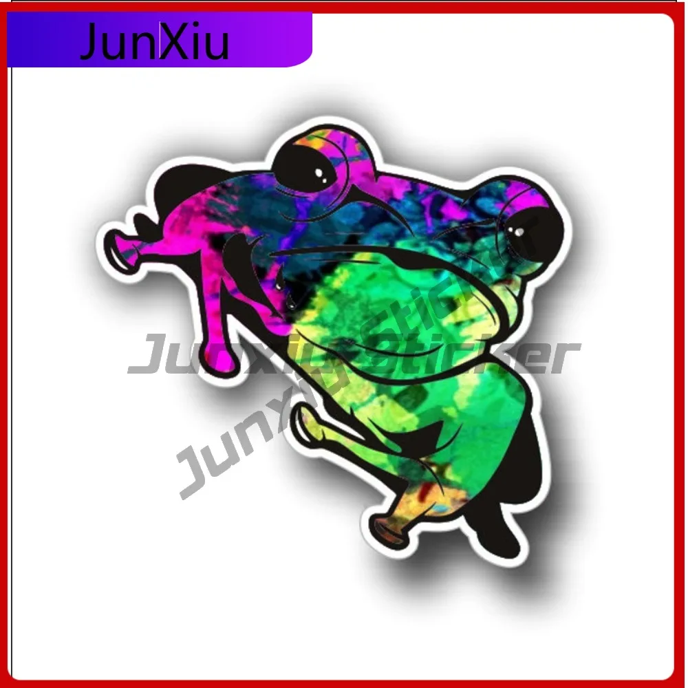 

Hot Pink Green Tree Frog Anti Scratch Exterior Sticker Waterproof Decal Accessories Camper Windows Windshield Luggage Kayak Suv