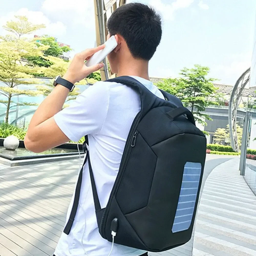في الهواء الطلق مقاوم للماء حزمة لوحة طاقة شمسية على ظهره السفر حقيبة يد الأعمال USB شحن الكمبيوتر المحمول اللوحي الكمبيوتر حقيبة التخزين الأمتعة 5 فولت