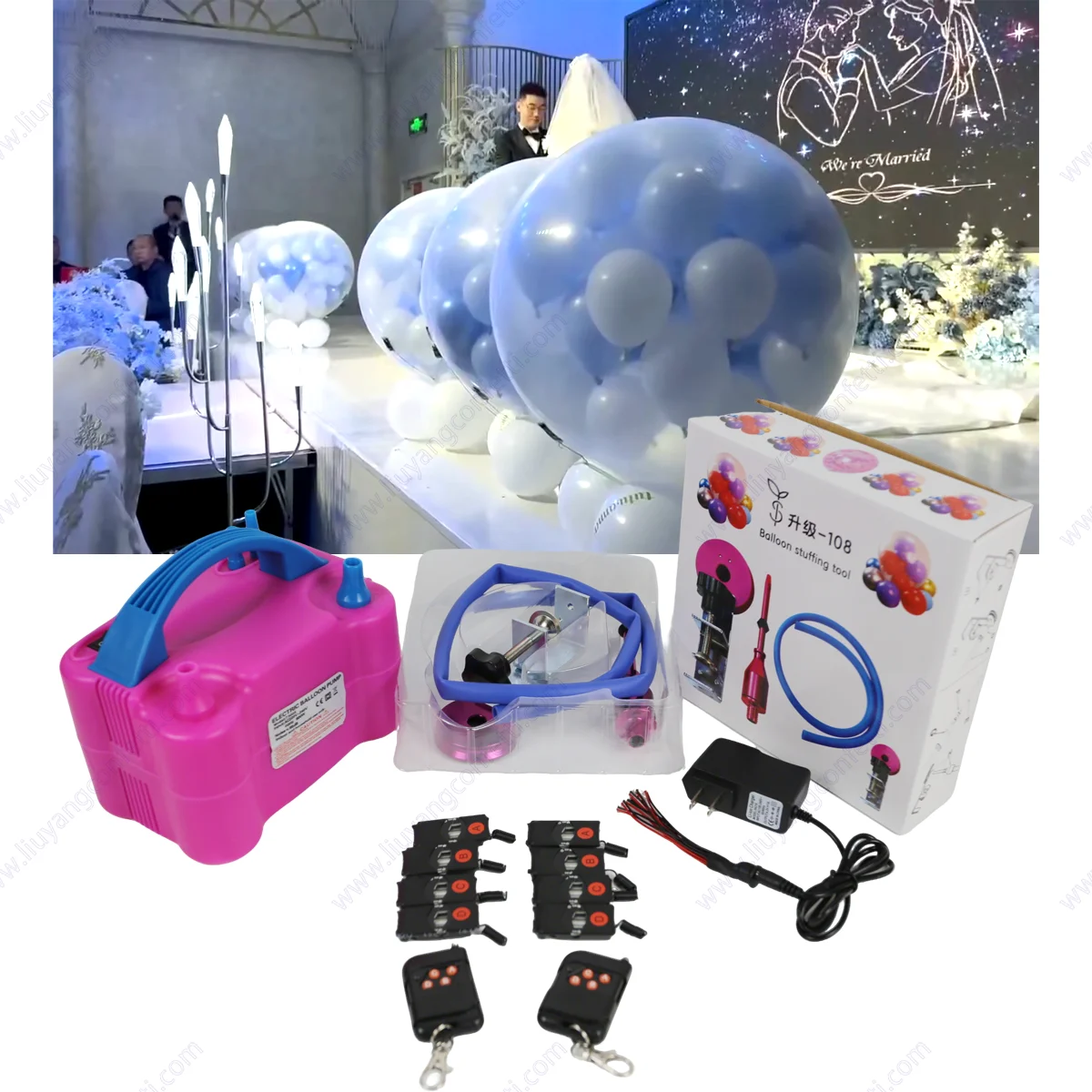 Balloon Blast Machine Exploding Kit Stage Party Decoration Wedding Birthday Baby Shower New Year Christmas 8 12 Channel Remote - Image 3
