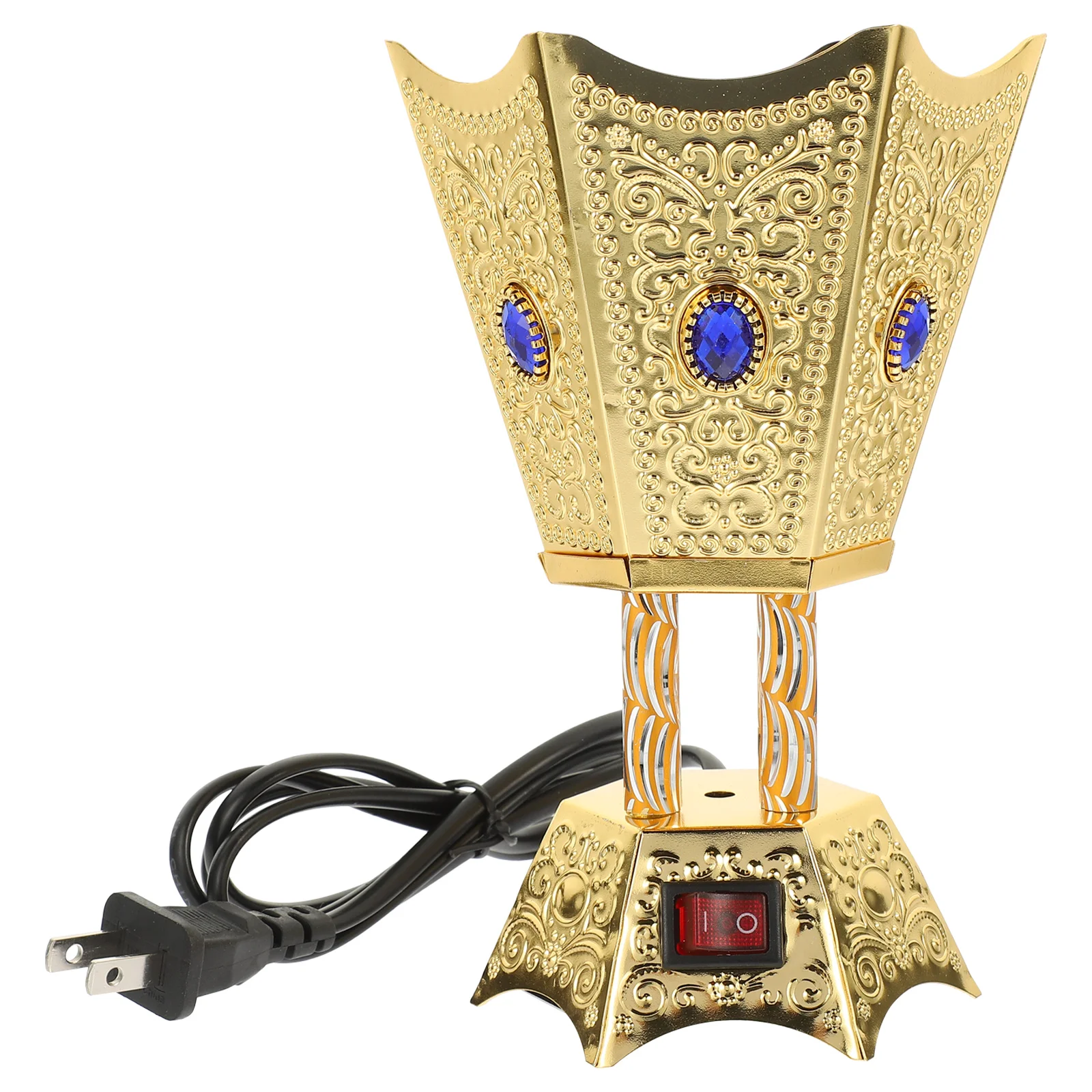 

Plug-in Incense Burner Desktop Stand for Decoration Plate Decorative Burners Reusable Ornament Iron Retro Electric Censer