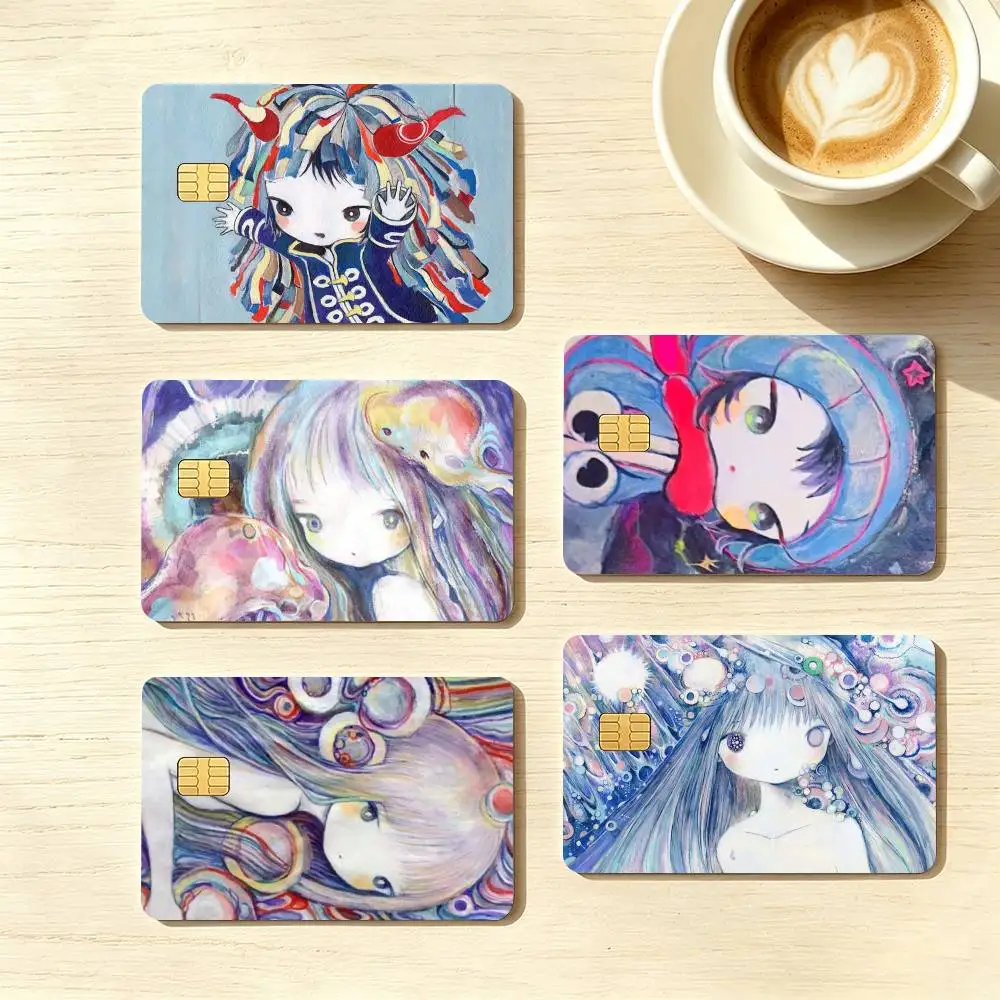K-Kikuo Art A-Album Credit Card HD Stickers Game Card Decal Small Chip Waterproof Sticker Gift