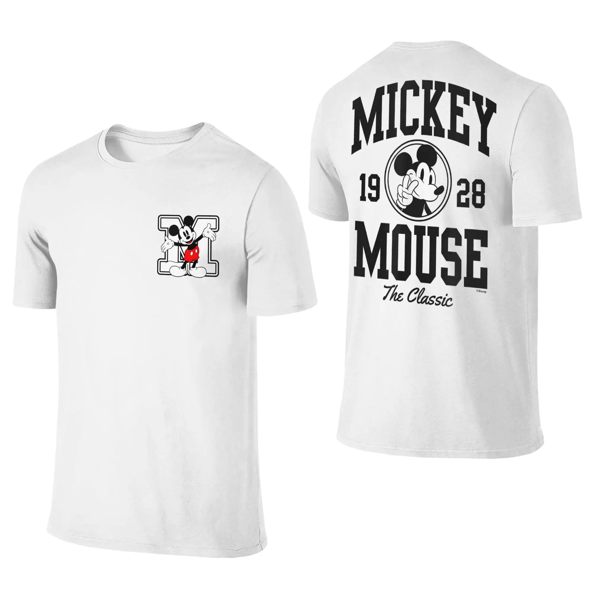 

Милые футболки с Микки Маусом M из мультфильма для мужчин и женщин, футболка из 100% хлопка с круглым воротником и короткими рукавами, классическая одежда