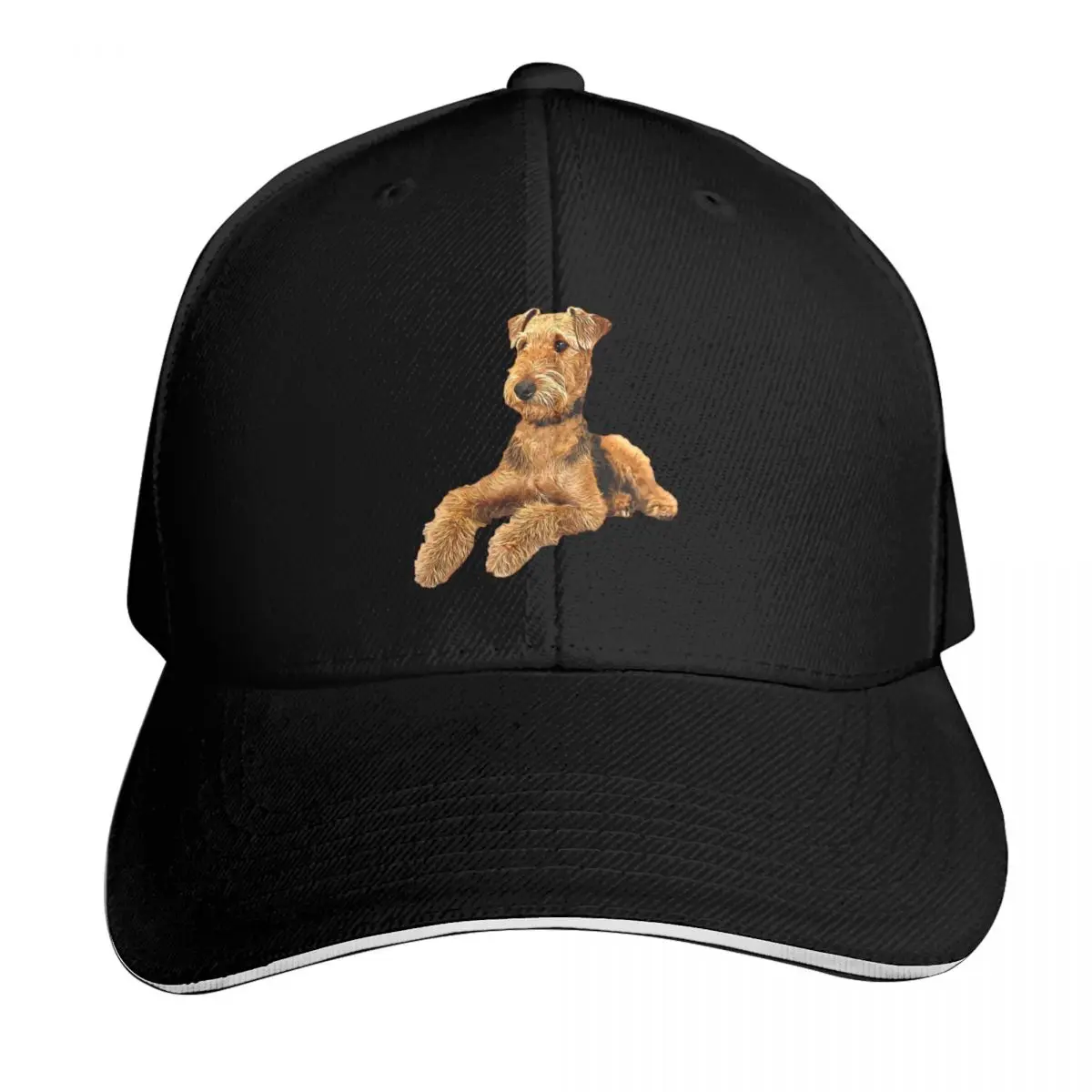 Airedale Terrier Beautiful Dog Baseball Cap Breathable Mesh Back Adjustable Buckle Closure Moisture Wicking Quick Dry