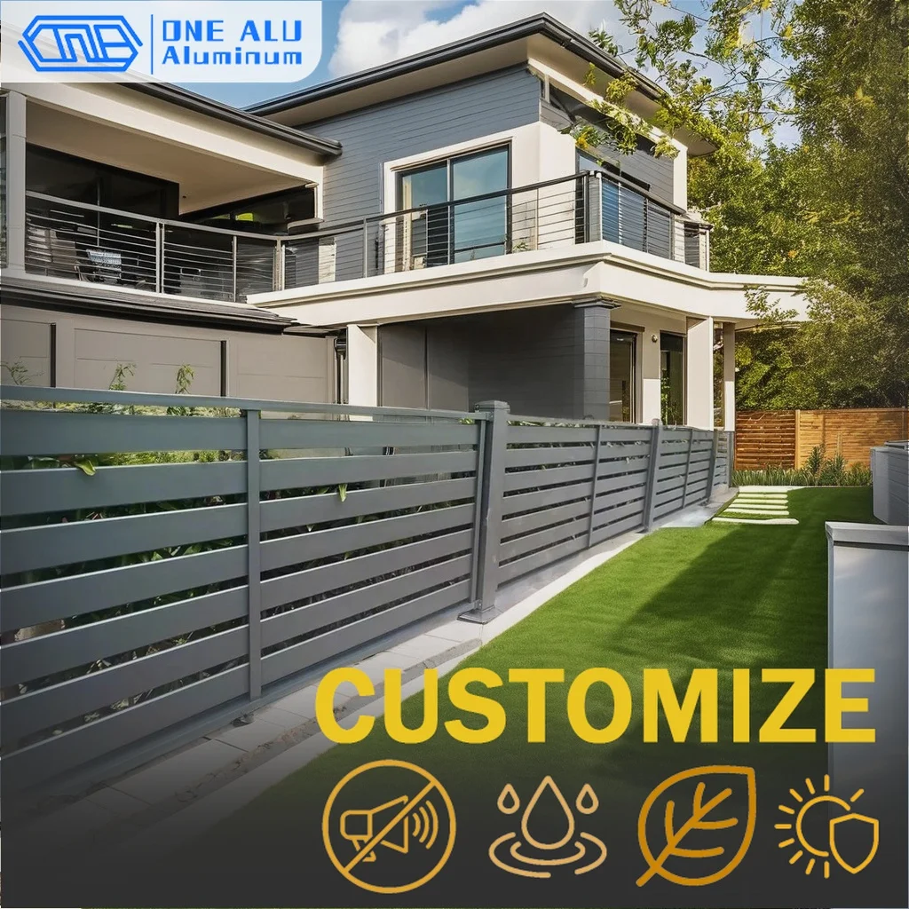 Modern Design Aluminium Garden Fence Panels Outdoor Privacy Fencing Easy Assembly Decorative Fence for Yard Pool Patio