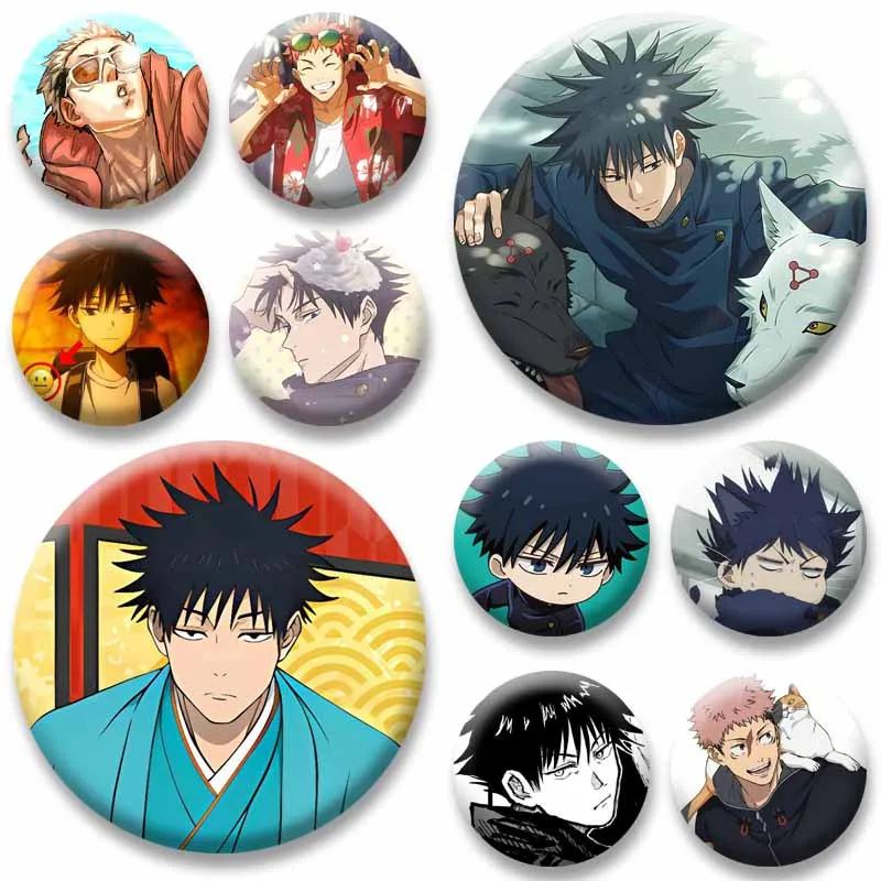 Megumi Fushiguro Yuji Itadori Enamel Brooch Cartoon Roleplaying Badge Anime Character Button Pins Backpack Shoes Shirt Ornaments