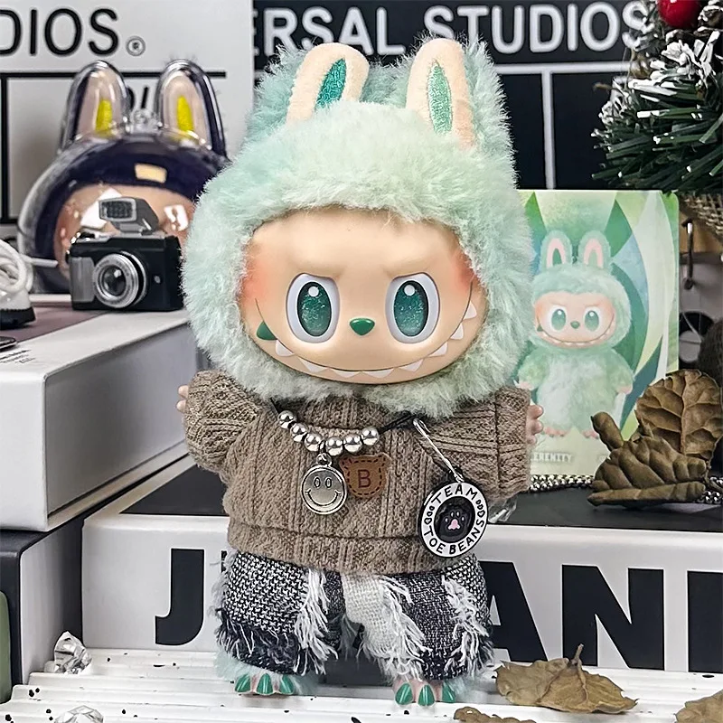 

Only Clothes Are Suitable for Labubu Trendy Hip-hop Casual Sweaters One Two Three Generations of LABUBU Doll Pendant Clothes