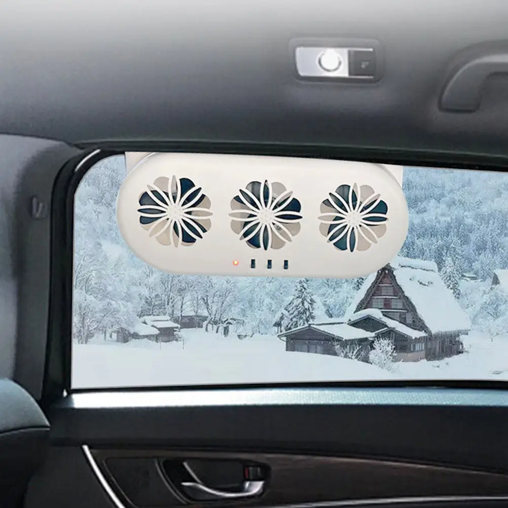 Car Window Vent Fan USB Powered Portable Car Cooler with 3 Air Outlets Fast Hot Air Exhaust Summer Cooling Solution Universal