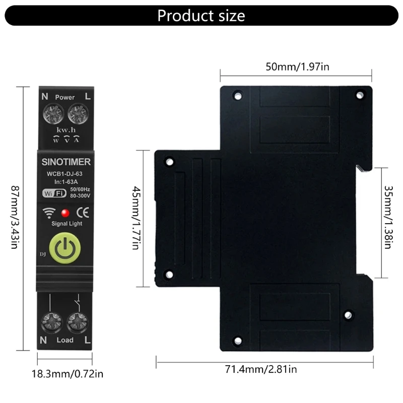 Upgrades Remote Control 63A Home Electrical Safety Protector