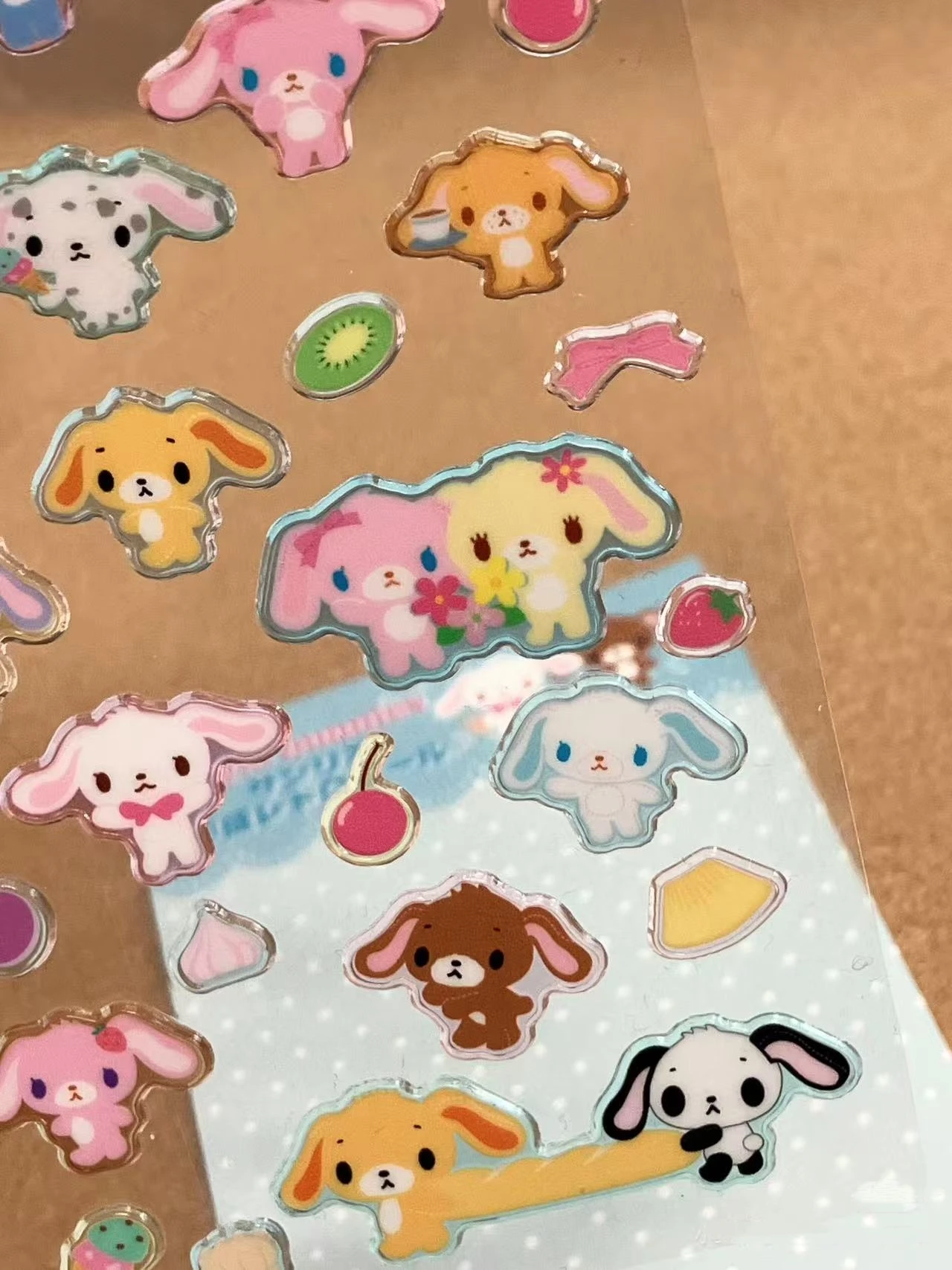 New Sanrio Sugarbunnies 3D transparent Stickers Toy Girl's Diary Decorative Stickers Diy Phone Case Camera Decoration Toys view 4