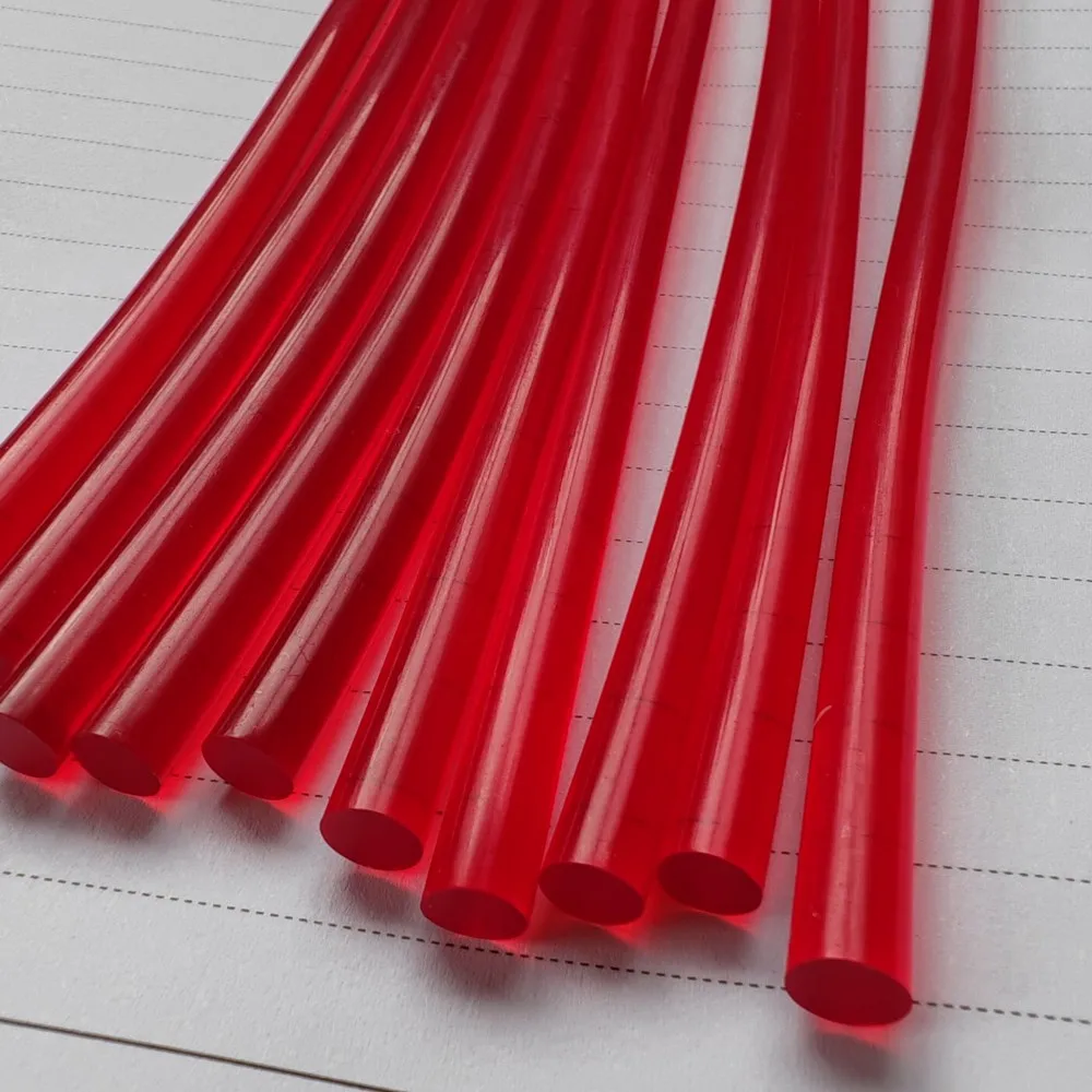 20Pcs/Lot Transparent Blood red Hot melt adhesive rod Elastic force Rubber strip Low viscosity DIY Mermaid Tears