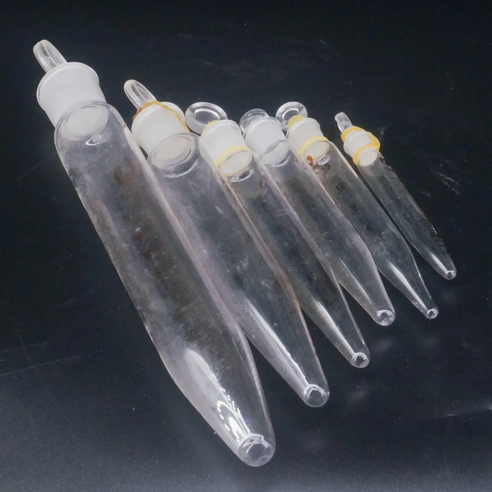 5ml 10ml 15ml 20ml 25ml 50ml 100ml Lab Borosilicate Glass Conical Bottom Centrifuge Tube Scaled With Stopper Glassware