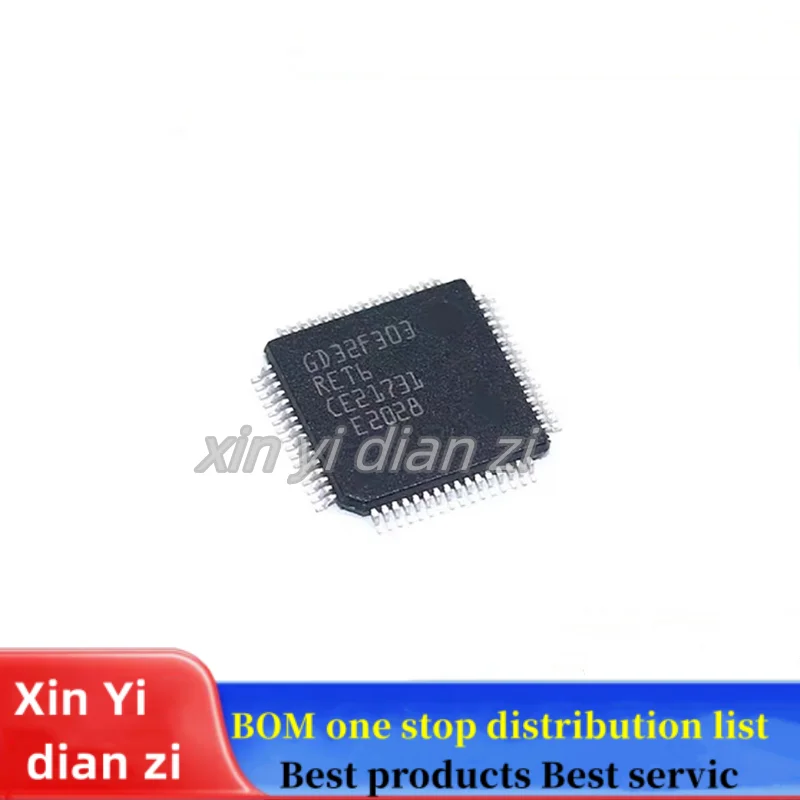 1pcs/lot GD32F303RET6 GD32F303 QFP-64 microcontroller ic chips in stock