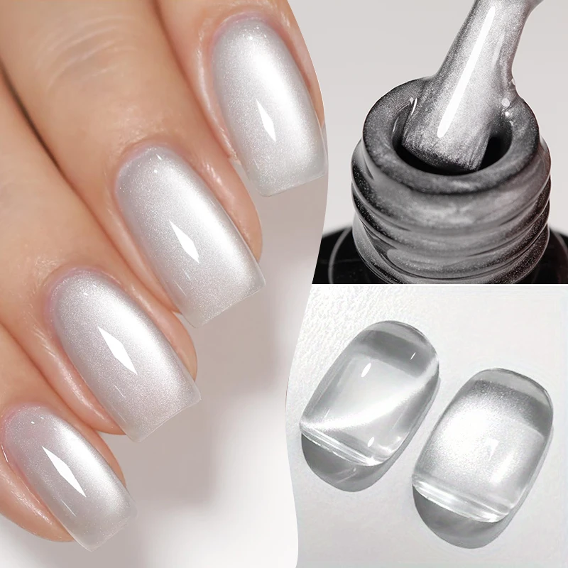 PUENTE 7.5ML Water Light Cat Eye Gel Nail Polish High Transparency Moonlight White Effect Soak Off UV Nail Art Varnish Manicure