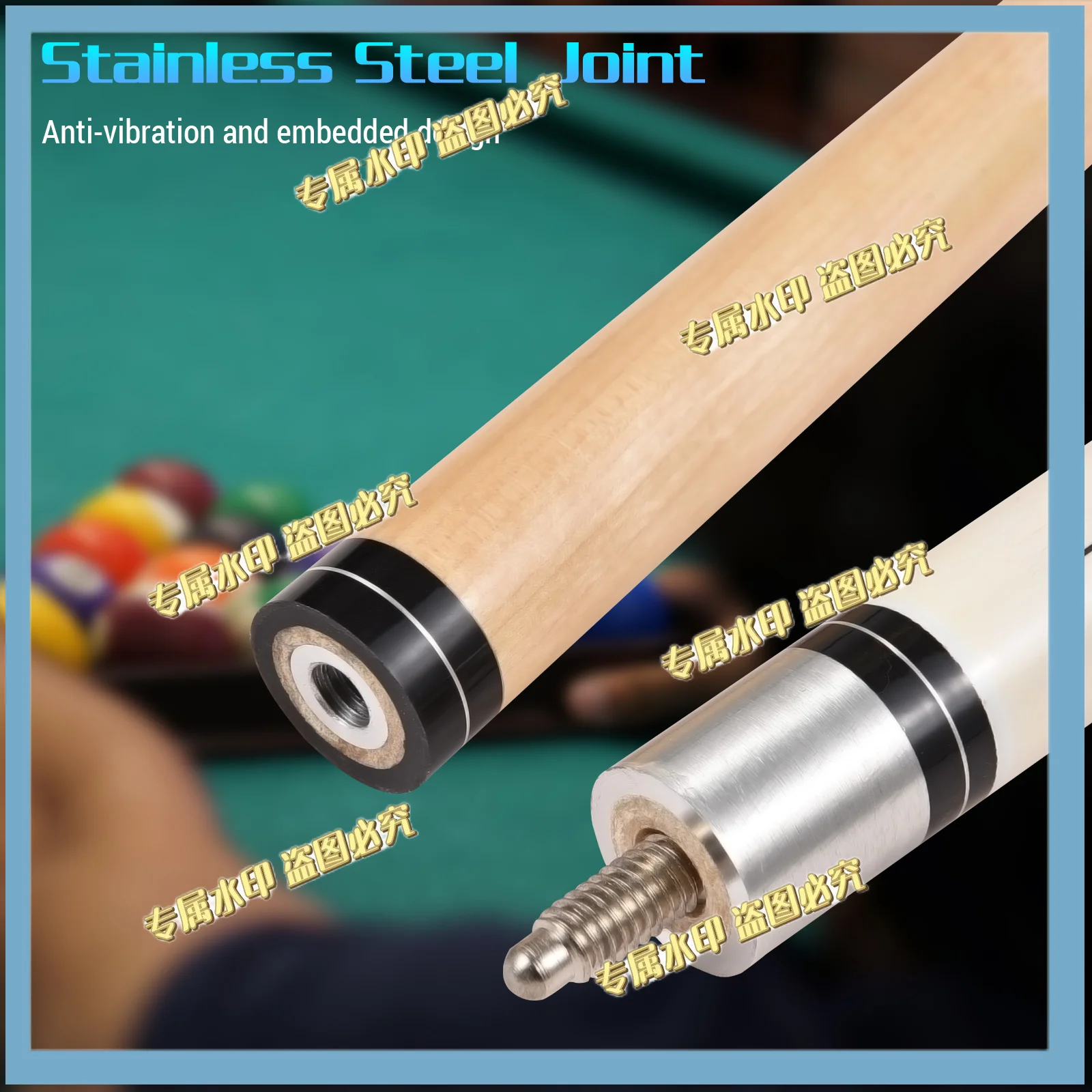 Pool Sticks 147cm / 57.9in Maple Fancy Nine-Ball Cue Double-Section Billiard Design Pool Queue Stick Suitable for Black Eight Po