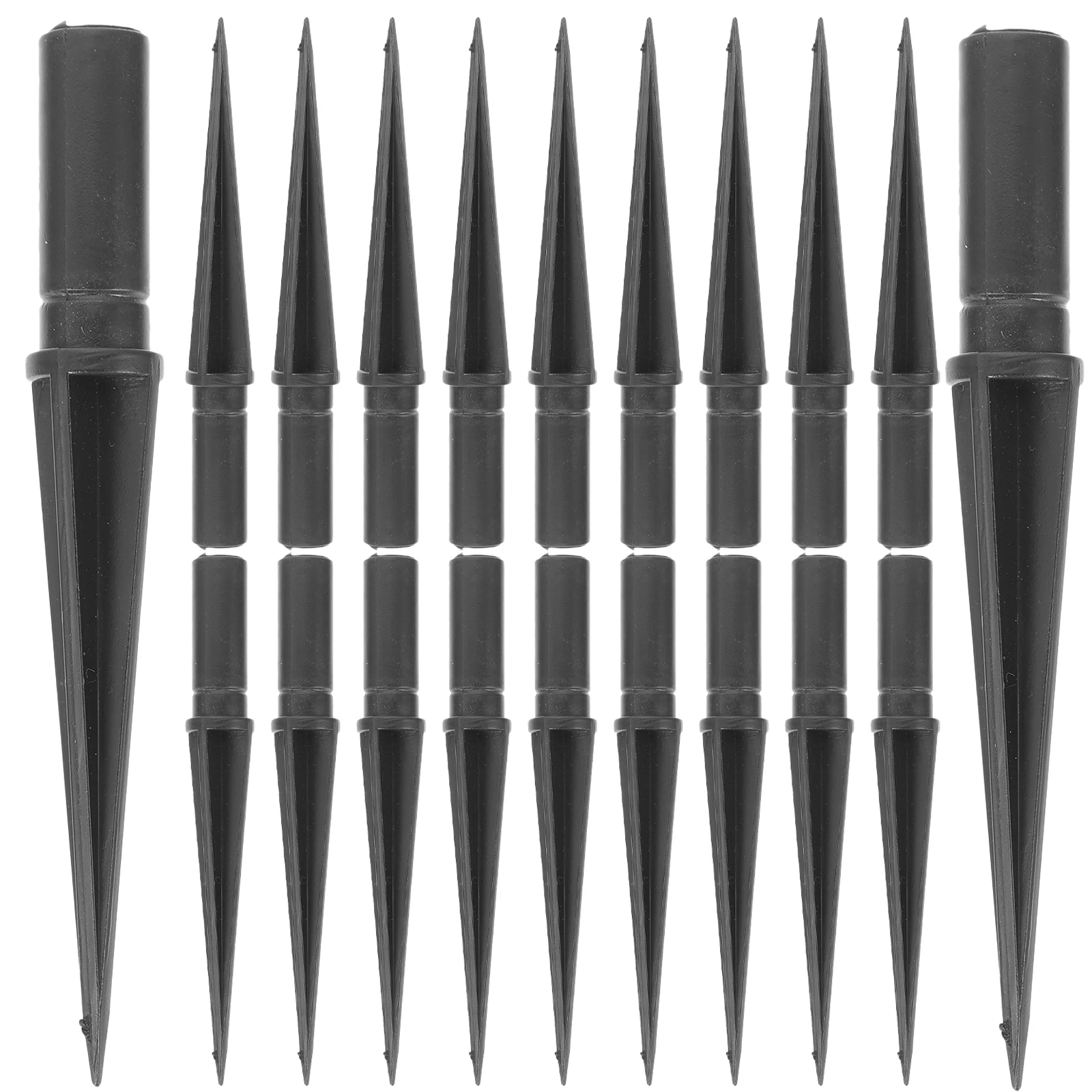 20pcs Plastic Ground Spikes Replacement Solar Stakes For Garden Lawn Yard Wind Resistant Durable Outdoor Use Fixing Accessories