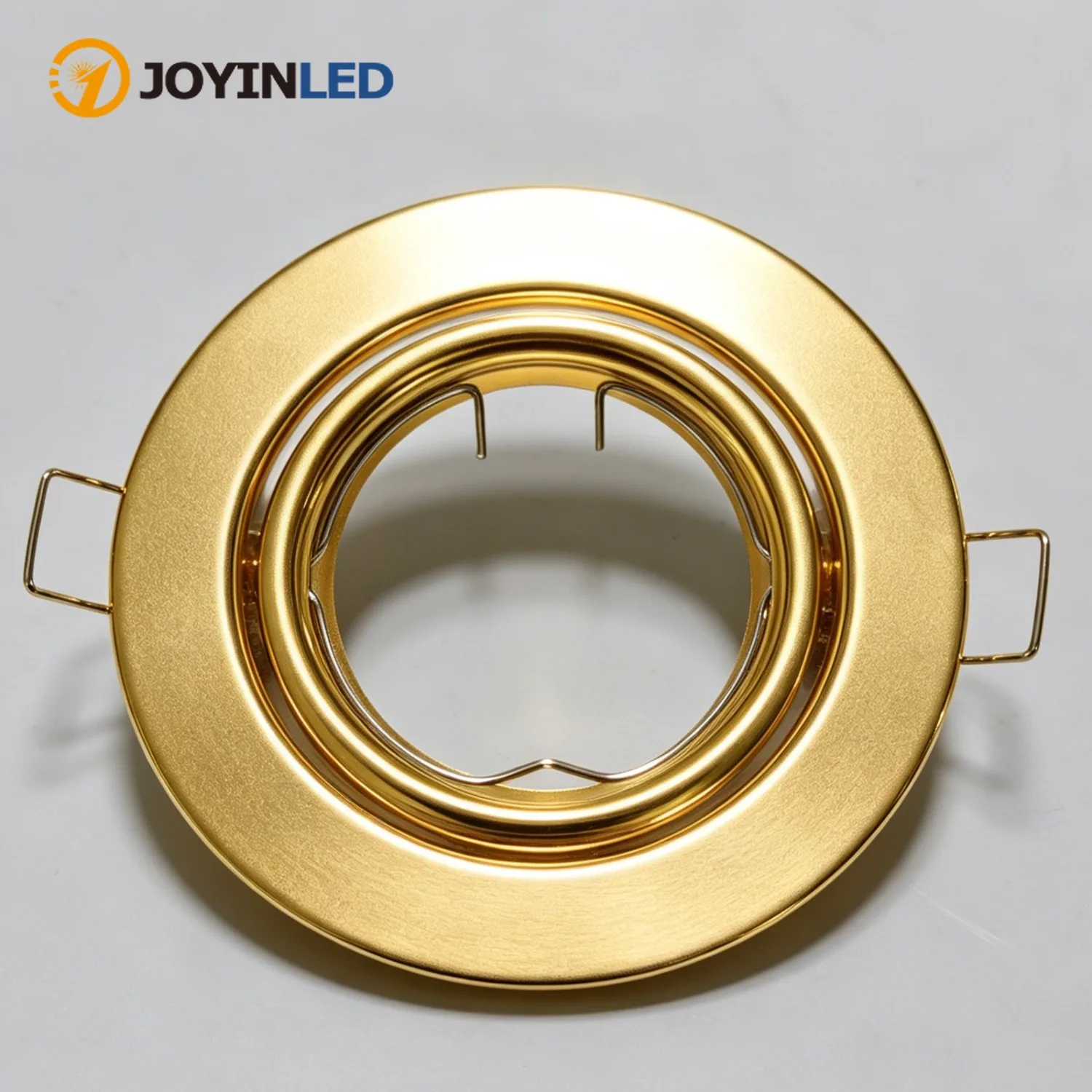 JOYINLED Gold Recessed Downlight Round Fixture Down Light for Bulb Holder Recessed LED Spot Light MR16 GU10 LED Downlights Frame