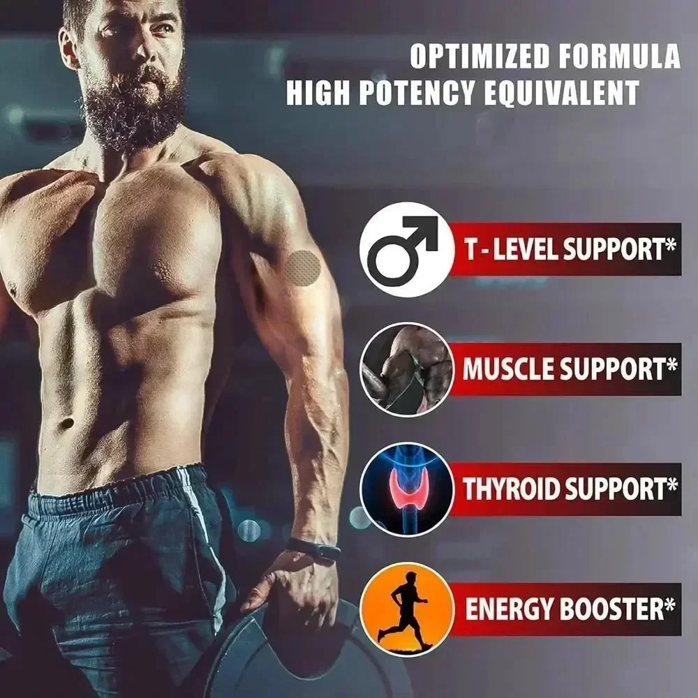 Pre Workout Booster Pump Testosteron Testo Muskelaufbau Extrem schnell. Transdermale Patches. Aufnäher, hergestellt in den USA