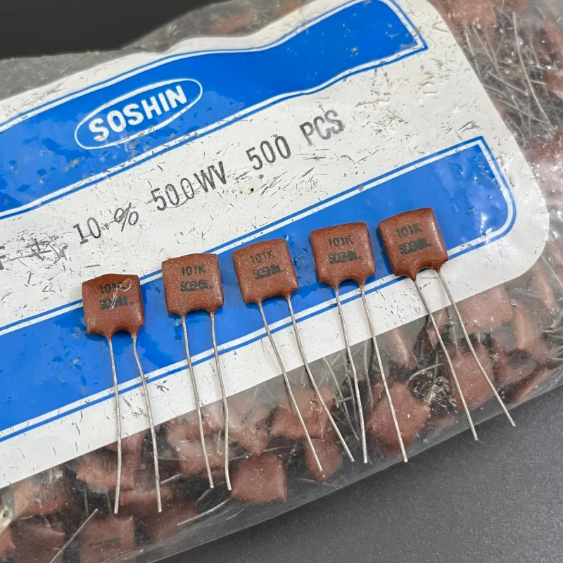 

10PCS SOSHIN 100PF 500V 101K Copper Fever Audio Silver Mica Capacitor