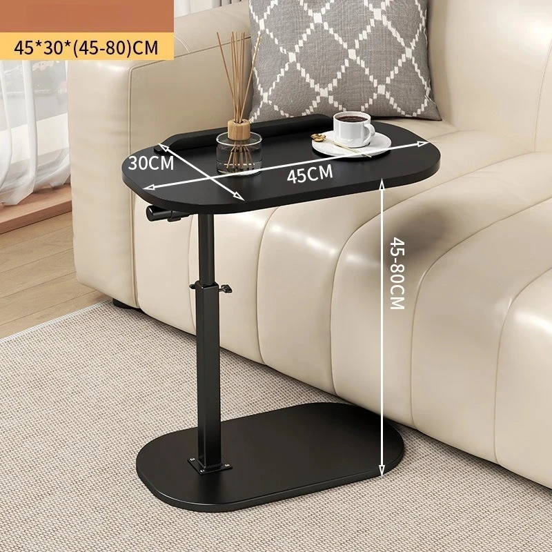 Adjustable sofa side table, foldable rotating bedside table, living room small office desk, coffee table, mobile computer desk