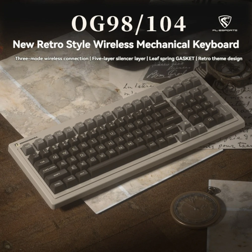 FL·ESPORTS OG104/98 Mechanical Wireless Keyboard RGB