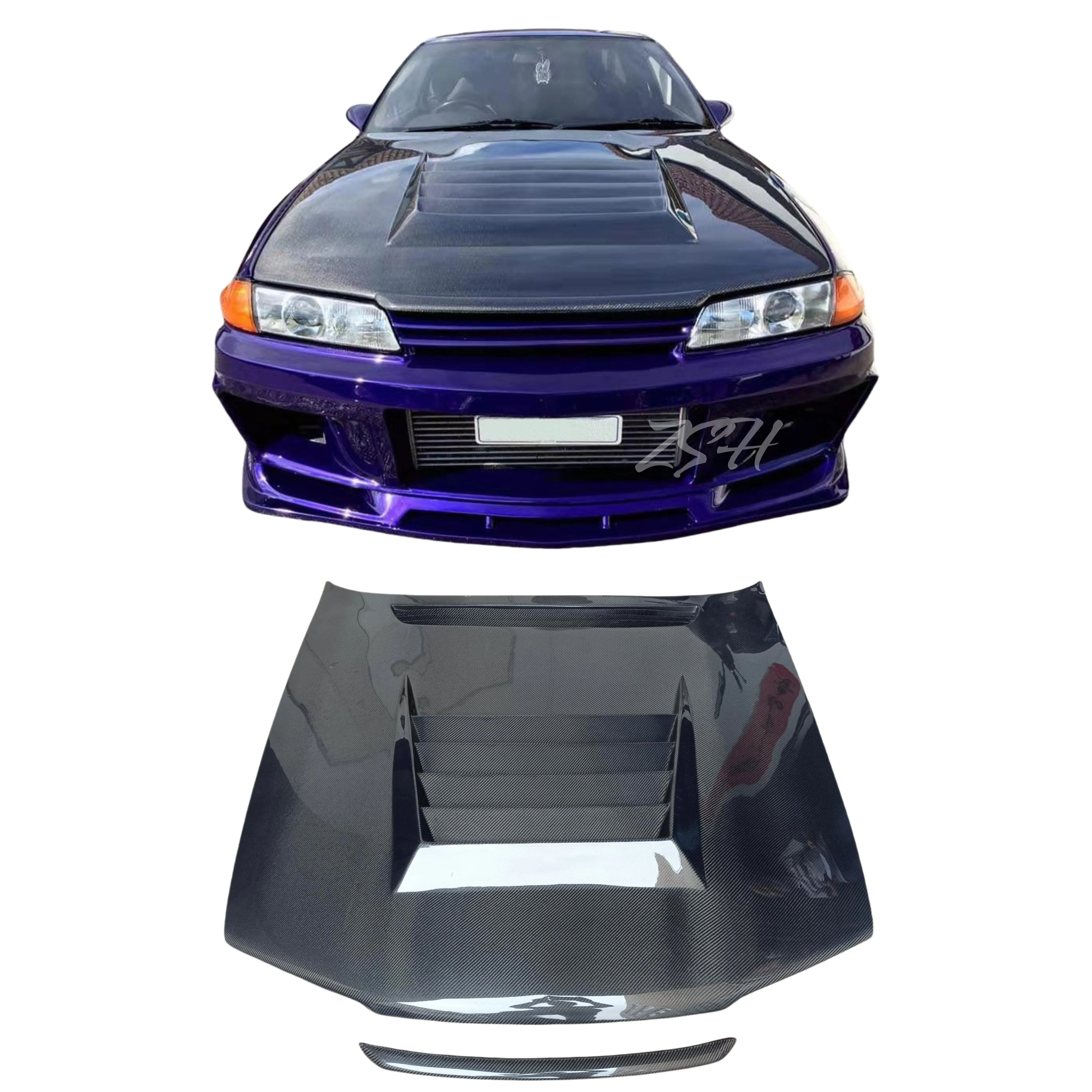 

Tom AutoCarbon Fiber Front Hood D Style for Nissan Skyline R32 GTR Carbon Fiber Bonnet