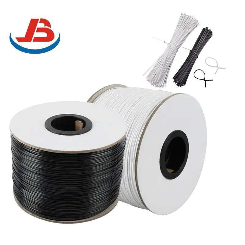 Amarre giratorio de alambre para encuadernación, brida con cremallera para cables con núcleo de hierro