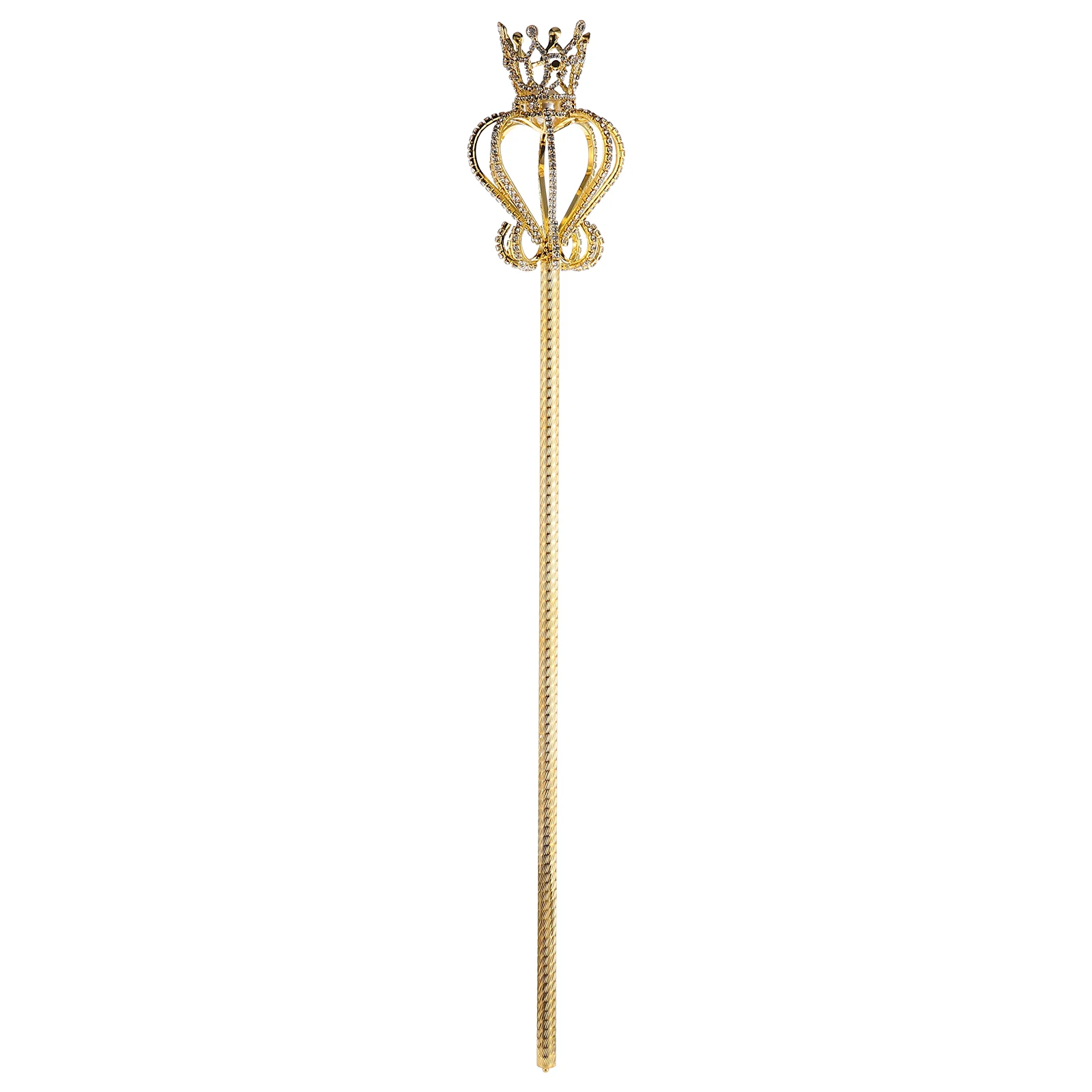 

1pc Sparkling Rhinestone Crown Fairy Costume Party Scepter For Wedding Halloween Cosplay Prom Stage Festival Event Accessory