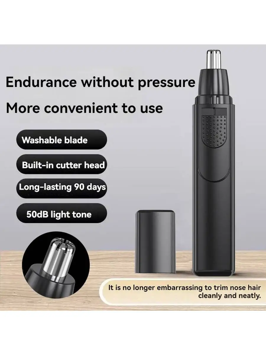 2026 Electric nose hair trimmer, trimmer remover, ear nose hair trimmer, ear nose eyebrow trimmer Battery-powered (Without batte
