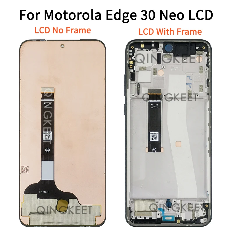 Dla Motorola Edge 30 Neo LCD XT2245-1 wyświetlacz ekran dotykowy Digitizer zgromadzenie dla Edge 30 Neo z ramką LCD