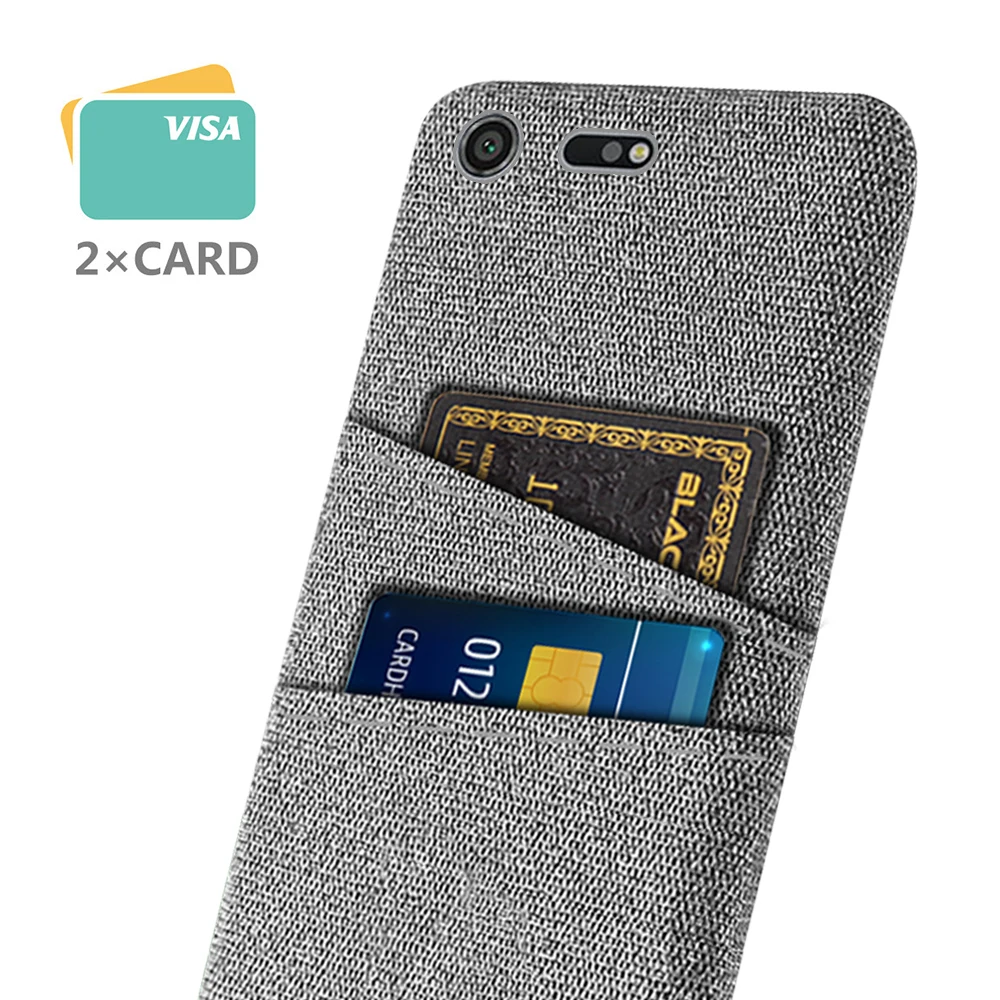 Luksusowe, materiałowe etui na telefon do Sony Xperia XZ Premium, etui z podwójną kartą, G8141, G8142, 5,46"