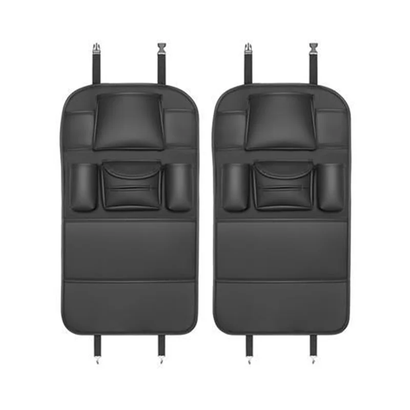 Car Seat Back Storage Bag All in one Organizer Hanging Bag with Tissue Holder Anti Kick Pad for Toyota Corolla/Citroen/Suzuki
