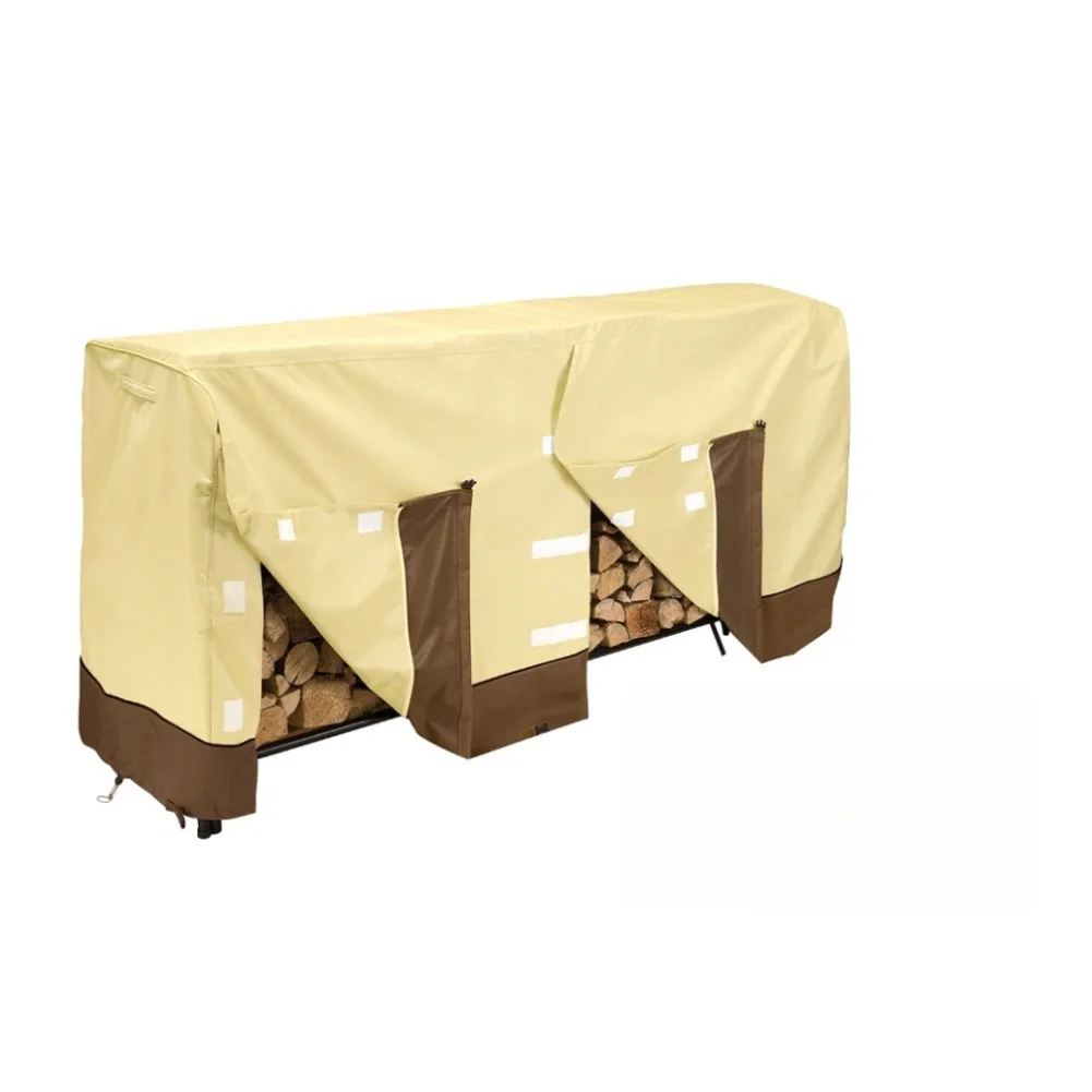 210D Oxford Cloth Firewood Shed Cover with Water Resistant Coating and Ventilation Holes Suitable for Outdoor Use