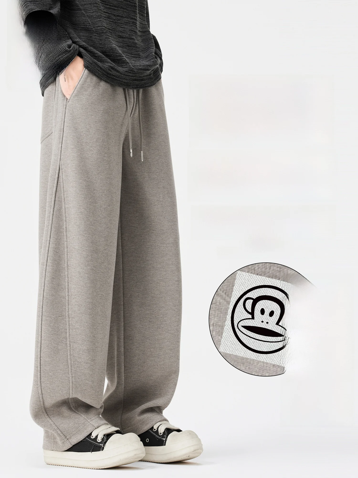 

Мужские зимние утепленные брюки Paul Frank с широкими штанинами и флисовой подкладкой, повседневные, в американском стиле, для мужчин и молодежи, базовые цвета