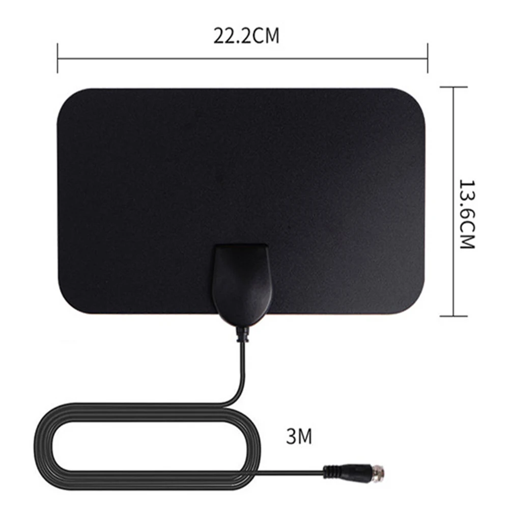 High Gain TV Antenna Booster, HDTV Box, Digital EU Plug, 150 milhas, 4K, 28DB, HD, Indoor, Aerial Flat Design