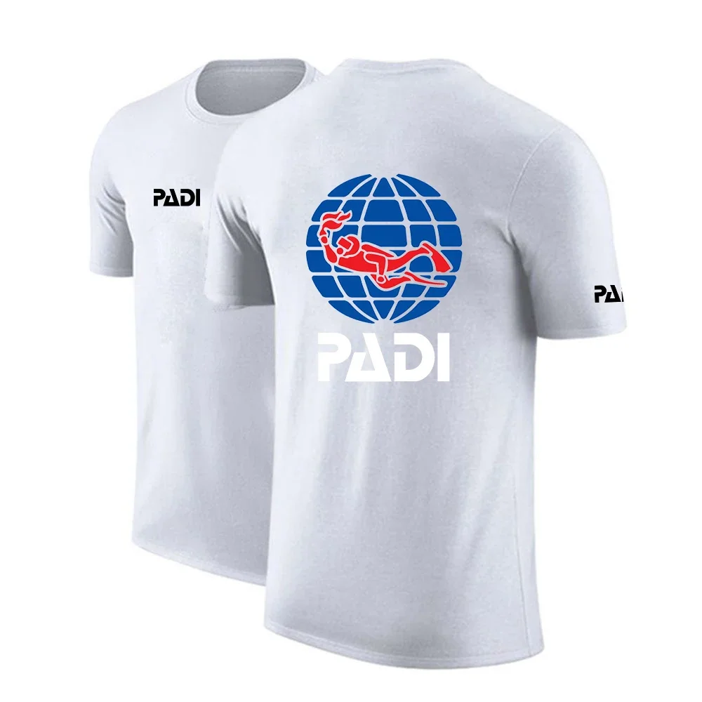 2023 New Printing Men Scuba Driver Padi Short Sleeve Sports Fitness Outer T-shirt Summer Thin Sports Leisure Fitness Top Loos