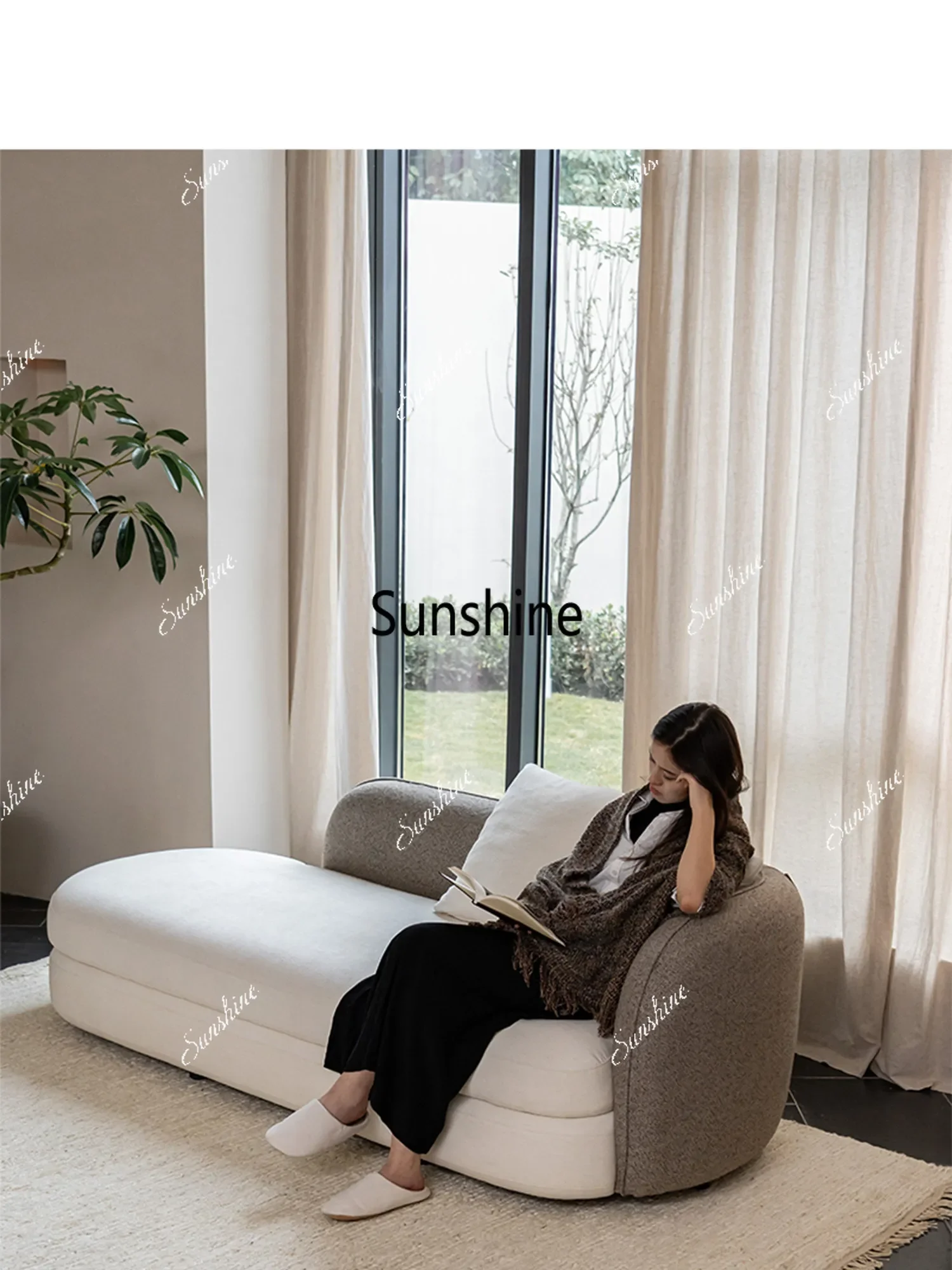 

Living room small apartment modern simple fabric sofa