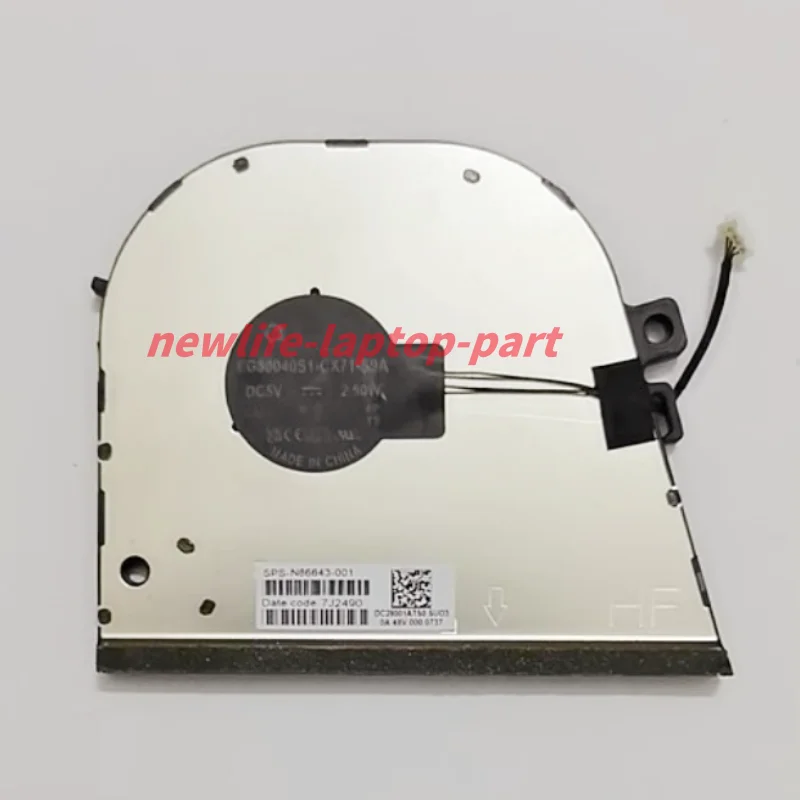 

NEW Original For HP TPN-C174 16-AC Laptop CPU Cooling Cooler Fan N86643-001