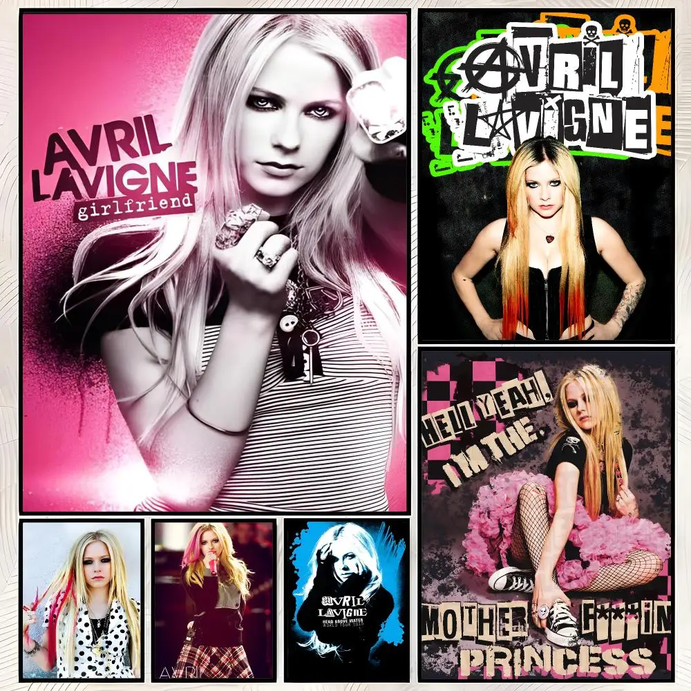 Music-Avril Lavigne Poster Self-Stick HD PP paper Wall Art Poster, Waterproof Decor for Bedroom, Living Room and Home